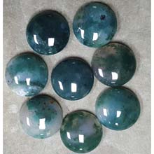16MM ROUND CABOCHON MOSS AGATE(6PCS/BAG)